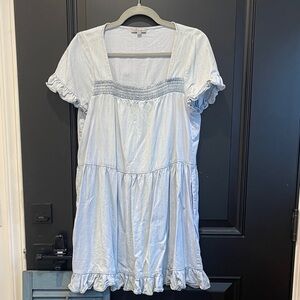 Wishlist Soft Blue Smocked Dress